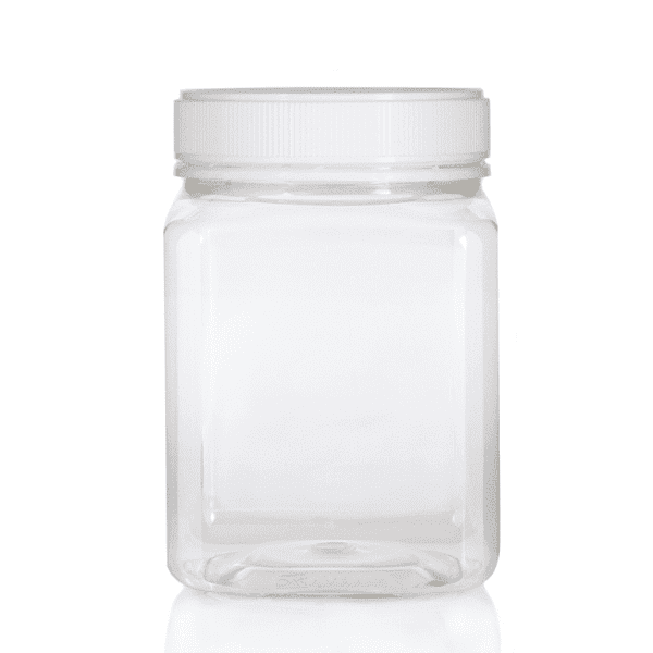 Jar PET Square 2 Kg/1600ml Clear