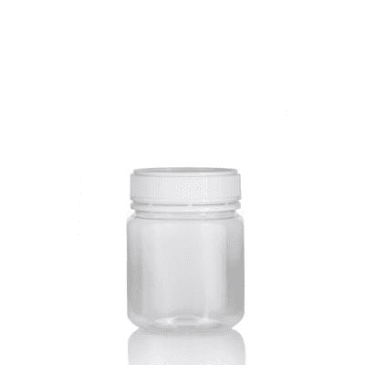 Jar PET Round 340g/312ml Clear 60mm neck